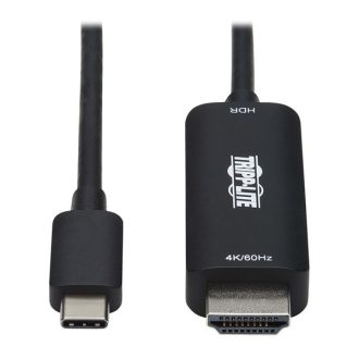   TRIPP LITE kábel, aktív,  USB-C - HDMI, 4K 60 Hz, HDR, HDCP 2.2, DP 1,2 Alt mód, fekete, M/M, 1,8m