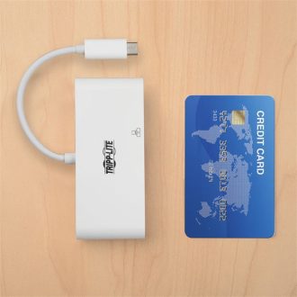   TRIPP LITE USB-C adapter, DVI, USB-A Port, Gbe and PD Charging, fehér