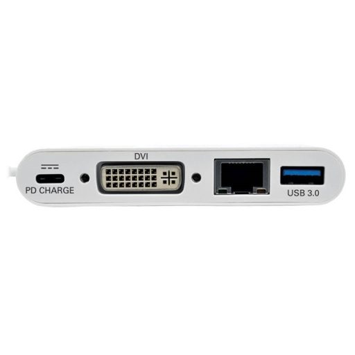 TRIPP LITE USB-C adapter, DVI, USB-A Port, Gbe and PD Charging, fehér
