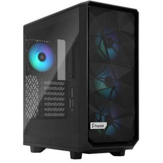   FRACTAL DESIGN Ház Midi ATX Meshify 2 Compact RGB TG Light Tint Tápegység nélkül, Fekete Üvegfalú