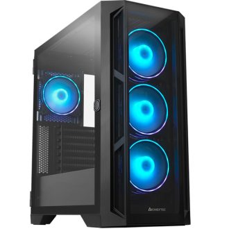   CHIEFTEC Ház Gaming Apex, ATX, 4x120mm RGB ventilátor, RGB vezérlő, Tápegység nélkül, Edzett Üveg, Fekete