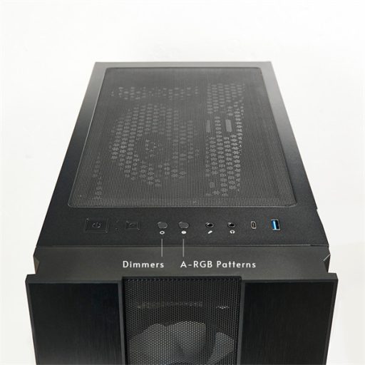 CHIEFTEC Ház Gaming Hunter 2, ATX, 4x120mm RGB ventilátor, RGB vezérlő, Tápegység nélkül, Edzett Üveg, Fekete