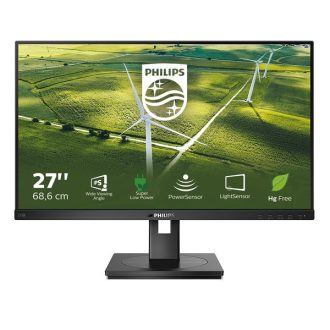   PHILIPS IPS monitor 27" 272B1G, 1920x1080, 16:9, 250cd/m2, 4ms, HDMI/DisplayPort/4xUSB//DVI/VGA, Pivot, hangszóró