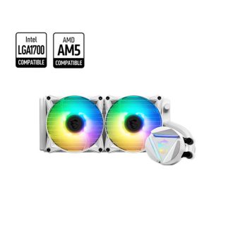   MSI CPU hűtő Coreliquid 240R V2 ARGB (vízhűtés), Univerzális, Fehér