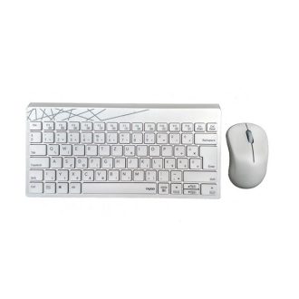   RAPOO 190801, MULTIMODE "8000M" BLUETOOTH + 2,4GHZ BILLENTYŰZET + EGÉR SZETT, FEHÉR