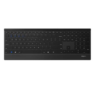   RAPOO 192504, MULTIMODE "E9500M" BLUETOOTH + 2,4GHZ BILLENTYŰZET, FEKETE