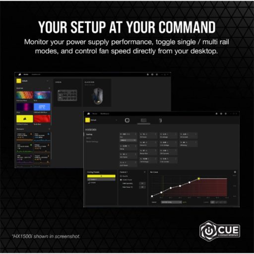 CORSAIR Tápegység Moduláris, HX1000i, 1000W, ATX3.0, PCIe5.0, 14cm, BOX, Platinum