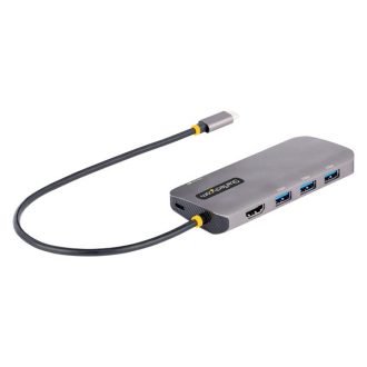   STARTECH USB-C Multiport Adapter 1xHDMI 4K 60Hz, 3xUSB 3.2, 1xLAN, 1xType-C, 30cm kábel