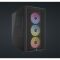 CORSAIR Ház 3000D RGB AIRFLOW, 3xAR120 RGB Ventilátorral, Tápegység nélkül, Edzett Üveg, fekete