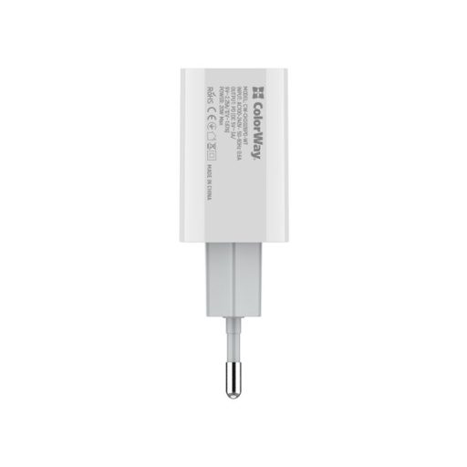COLORWAY USB töltő adapter, Power Delivery Port USB Type-C 20W V2 fekete (CW-CHS026PD-BK)