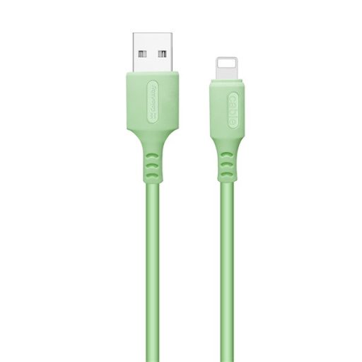 COLORWAY Kábel, USB - Apple Lightning (soft silicone) 2.4A 1m green (CW-CBUL042-GR)