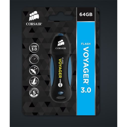 CORSAIR Pendrive 64GB, Voyager, USB3.2, fekete