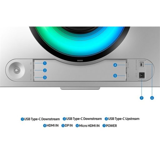 SAMSUNG Ívelt Gaming 240Hz OLED monitor 49" G95SD, 5120x1440, 32:9, 250cd/m2, 0.03ms, HDMI/DP/WiFi/BT, hangszóró