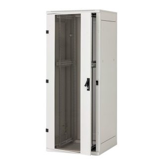   KELINE Rack Szekrény 27U 600x1000mm álló, Biztonsági üvegajtóval, Levehető oldal/hátfal Max.teherbírás: 800kg