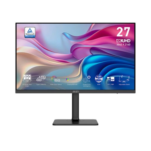 MSI Monitor Business Modern MD272UPHG 27" UHD, 3840x2160, 60Hz, IPS, 4ms, HDMI, DP, USB-C, Docking
