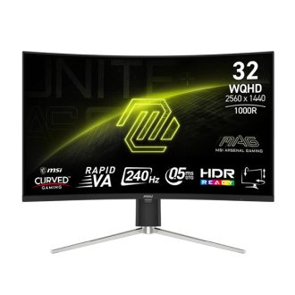   MSI Monitor GAMING MAG 325CQRXF E2 Ívelt RapidVA 31,5" QHD 2560x1440, 3000:1 CR, 300nits, 1ms, 240Hz, DP, 2x HDMI, USB-C