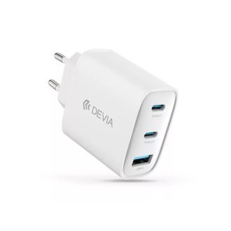   DEVIA Extreme Speed Series 65W GaN PD gyorstöltő adapter USB+2xType-C - fehér
