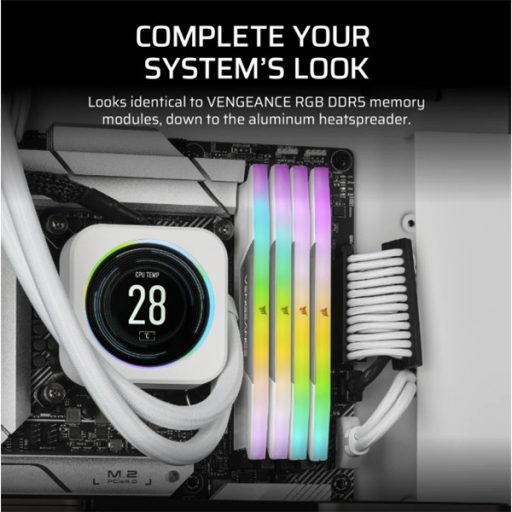 CORSAIR Memória VENGEANCE RGB DDR5 Light Enhancement Kit, Fényerősítő készlet, fehér
