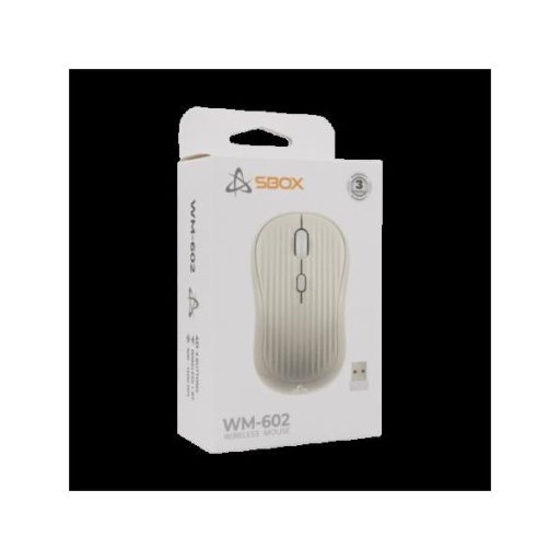 SBOX WM-602W Vezeték nélküli egér, fehér, 800-1600pi, 4D, BT/2,4GHz