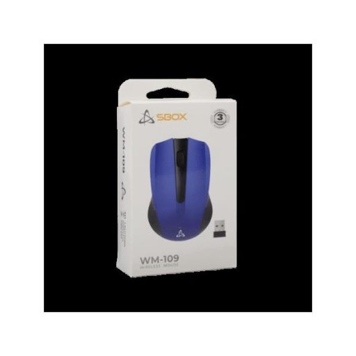 SBOX WM-109BL Vezeték nélküli egér 1000 DPI 3D kék