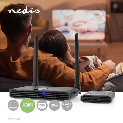 Nedis VTRA3460GY vezeték nélkűli HDMI transmitter / jeltovábbító, max. hatótáv 30m