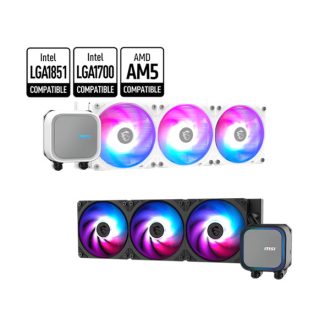   MSI CPU hűtő Coreliquid A13 360 (vízhűtés), Univerzális, fehér