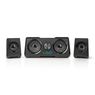   Nedis GSPR21022BK gamer hangszóró készlet, csatornák: 2.2, USB tápellátás, 3,5 mm jack, 48 W, LED, hangerőszabályozó