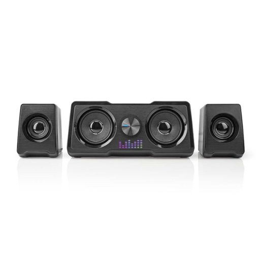 Nedis GSPR21022BK gamer hangszóró készlet, csatornák: 2.2, USB tápellátás, 3,5 mm jack, 48 W, LED, hangerőszabályozó