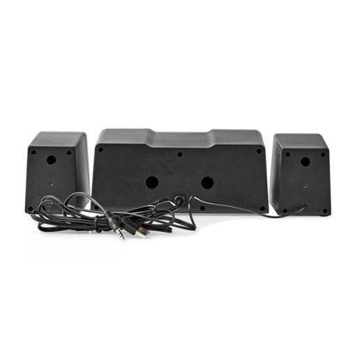 Nedis GSPR21022BK gamer hangszóró készlet, csatornák: 2.2, USB tápellátás, 3,5 mm jack, 48 W, LED, hangerőszabályozó