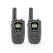 Nedis WLTK0800BK Walkie-Talkie készlet, 2 kézibeszélő 8 km-ig, csat: 8 PTT / VOX akár 2,5 óra, fejhallgató kimenet