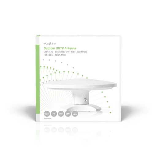 Nedis ANOR5003BK700 kültéri HDTV antenna, Aktív Csatl. típ.: F-csatlakozó | FM / UHF / VHF Fogadási hatótáv: 0-50km