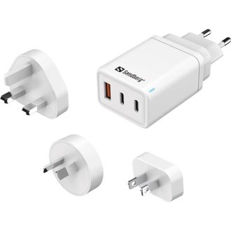   SANDBERG Hálózati töltő, 3 in 1 travel charger USB C/A 65W