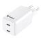 SANDBERG Hálózati töltő, AC Charger Dual UDB C PD 65W EU