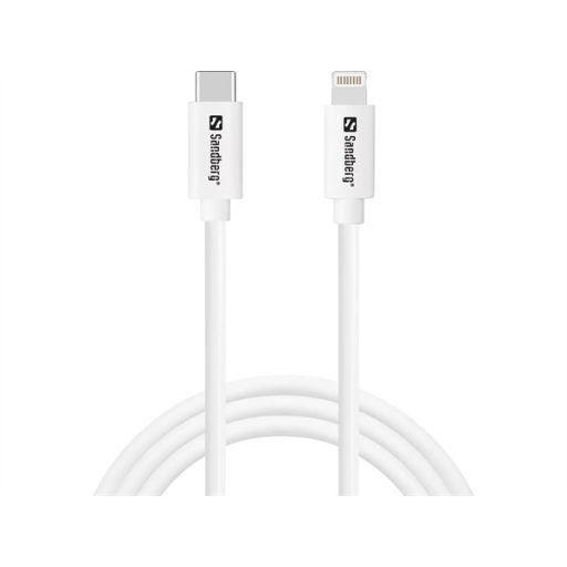 SANDBERG Hálózati töltő, USB-C AC Charger 20W + Lightning 1m