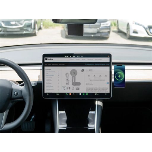 SANDBERG Mágnesen töltő, ScreenMount Magnet Charger 15W