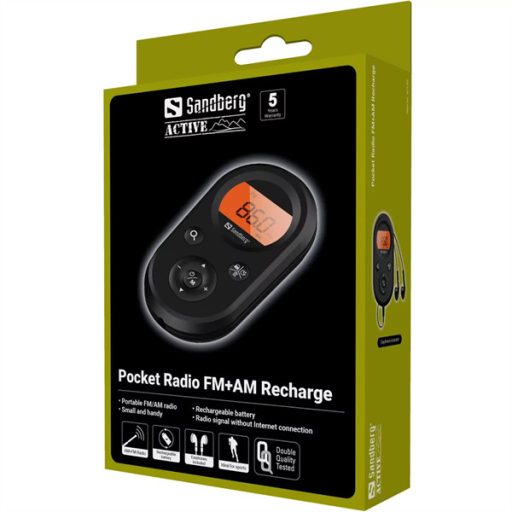 SANDBERG Rádió, Pocket Radio FM+AM Recharge