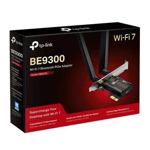 TP-LINK Wireless és Bluetooth 5.4 Adapter PCI-Express Dual Band BE9300, ARCHER TBE552E