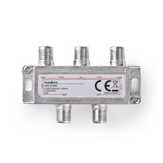   Nedis F elosztó 1-be - 4-ki, 5 - 2400 MHz | 6,5 dB, SSPL410ME