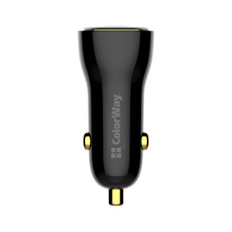   COLORWAY Autós töltő, CW-CHA046PD-BK Power Delivery Port PPS USB (USB-A + USB-C) (60 W) Fekete