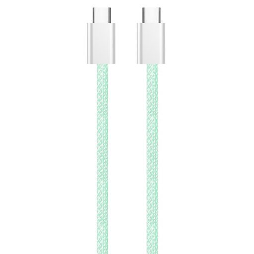 COLORWAY Kábel Type-C CW-CBPDCC061-G, fonott pamut, PD Fast Charging 60W, 3,0A 1M zöld