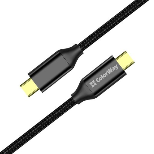 COLORWAY Kábel Type-C CW-CBPDCC062-BK, USB3.2, 20Gbps 4K PD100W, Gen2 5A 1M fekete