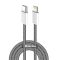 COLORWAY Kábel Type-C CW-CBPDCL061-BK,  Apple Lightning, fonott pamut, PD 27W, 1M fekete