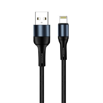   COLORWAY Kábel, USB CW-CBUL045-BK, Apple Lightning (nylon) 2,4A 1M fekete