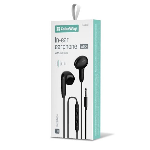 COLORWAY Fejhallgató CW-WD04BK, 3,5 mm-es vezetékes fülhallgató Sound Wave Black