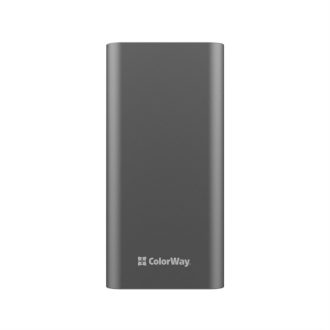   COLORWAY USB töltő adapter, Power Bank 20 000 mAh teljes (USB QC3.0 + USB-C tápellátás 22,5 W) Szürke CW-PB200LPH3GR-PDD