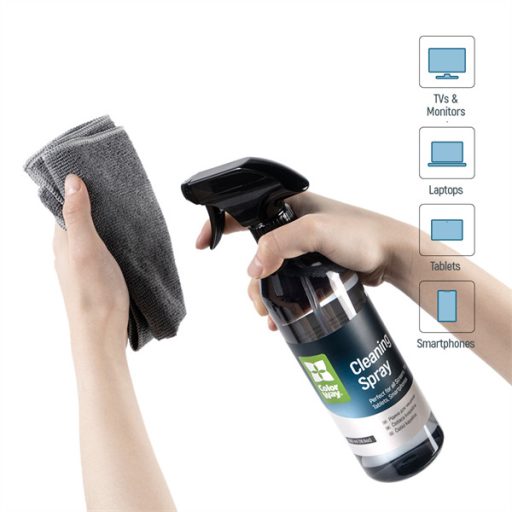 COLORWAY Tisztítószer készlet CW-5500, nagyméretű elektronikai készlet (550 ml és 2 mikroszálas)