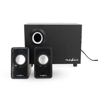   Nedis CSPR10021BK PC (hangfal) hangszóró 2.1, 33 W, 3,5mm sztereo jack