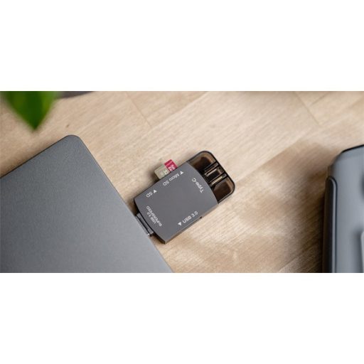 NEWELL OTG 3 in 1 univerzális memóriakártya olvasó, USB-A / USB-C portokhoz, SD, mikro kártya kompatibilis, plug / play