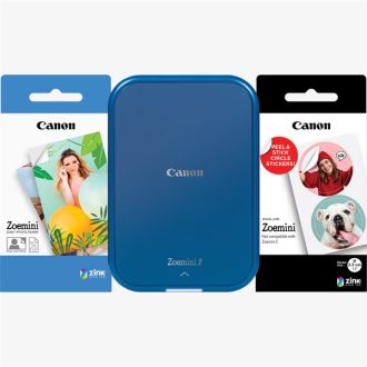   CANON Mobil fotónyomtató, ZINK, ZOEMINI 2 WiFi,  317x500 dpi, tengerészkék, + fotópapír csomag