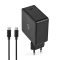 Nedis WCPD65W100BK PD (Power Delivery) töltő / tápegység 65W, 5V, 9V, 12V, 15V, 20V, USB-C